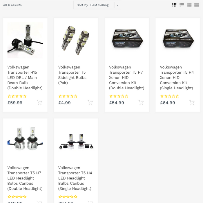 VW Transporter T5 Lighting Upgrade Now Live
