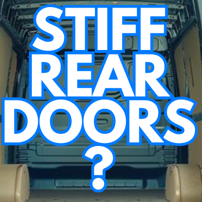 How to fix Ford Transit stiff rear doors.