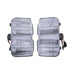 Pair of clear-lens sequential LED wing-mirror indicator units for Citroen Relay MK2, shown from the front