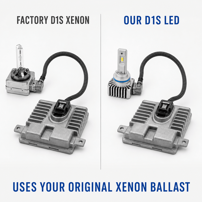 D1S xenon bulb vs D1S LED conversion bulb connected to original xenon ballasts