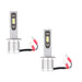 Pair of H1 X1 LED main-beam bulbs with LED chips, finned heatsinks and spade connectors