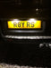 Ford Transit Custom rear registration plate illuminated by white LED number plate lights at night