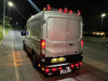 Ford Transit MK8 rear view with white LED number plate lights fitted