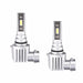 Pair of HB3 9005 fanless LED headlight conversion bulbs with LED chips and aluminium heatsinks