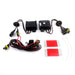 Complete pair of H8 Super Canbus headlight error cancellers with relay harness and installation accessories