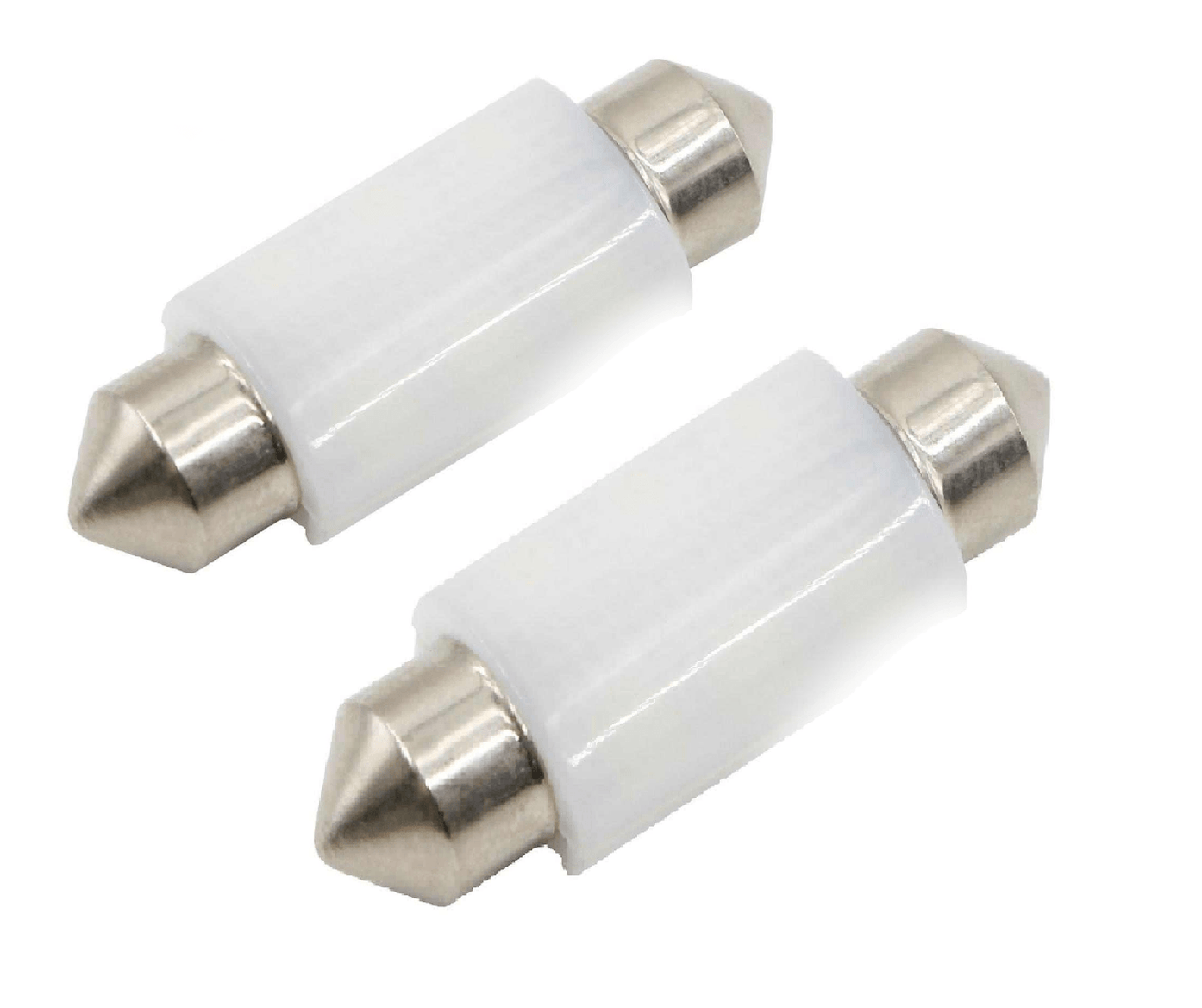 2x 6V 3W SV6 36mm Festoon LED Bulbs – Car Number Plate, Indicator, Interior Light – Clear