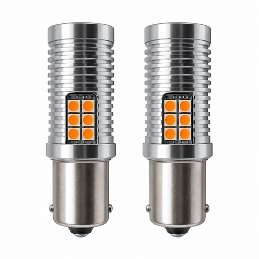 Pair 382 | P21W | BA15S 45W Amber LED Canbus Indicator Bulbs