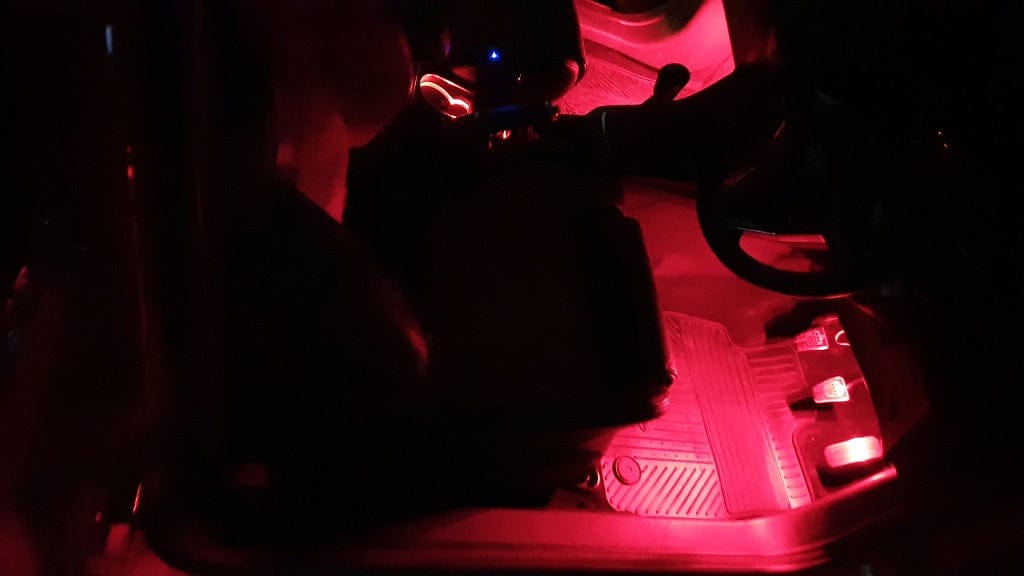 Red Ford Fiesta LED Footwell Lighting Kit
