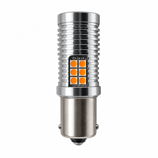 Single 382 | P21W | BA15S 45W Amber LED Canbus Indicator Bulbs