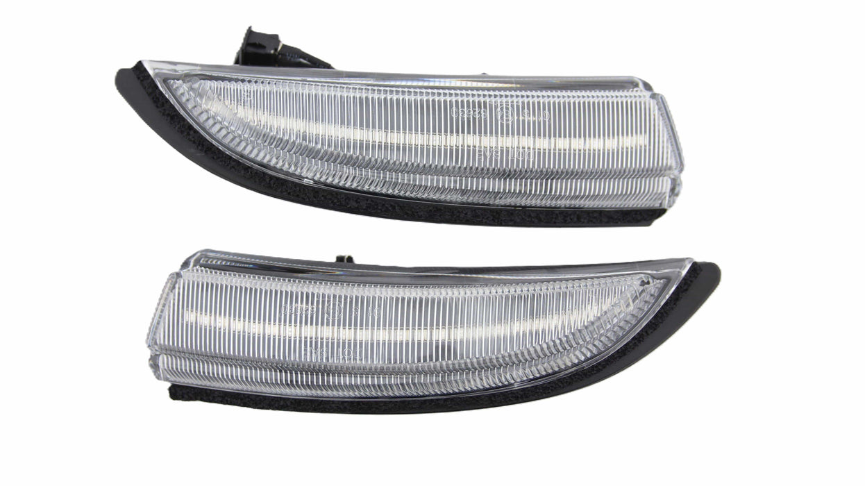 Clear Ford Fiesta MK7 LED Sequential Door Mirror Indicator Units (Pair)