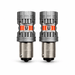 Pair of red BAY15D P21/5W Canbus LED stop-and-tail bulbs for Ford Transit Custom