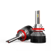 Pair of H11 TC-X 55W projector LED headlight bulbs with Canbus drivers and cooling fans