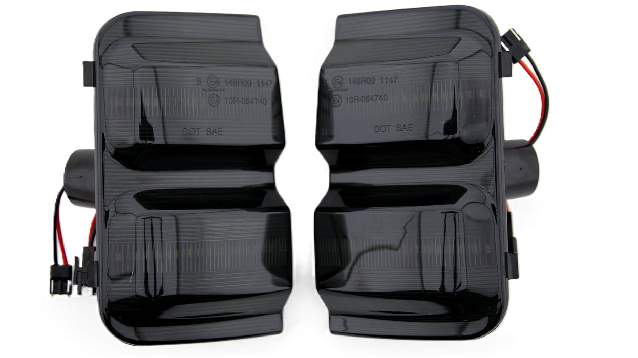 Smoked Fiat Ducato MK3 2006 - 2021 Sequential LED Wing Mirror Units Clear (Pair)