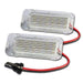 Pair of clear LED number plate light units compatible with Ford Transit Custom