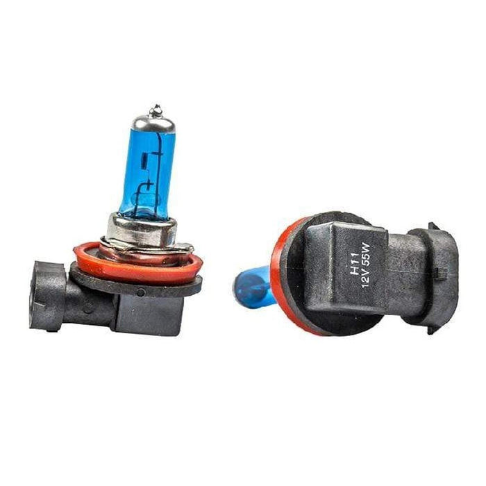 H11 Performance Halogen Bulbs (Pair) - Viewed from the front.
