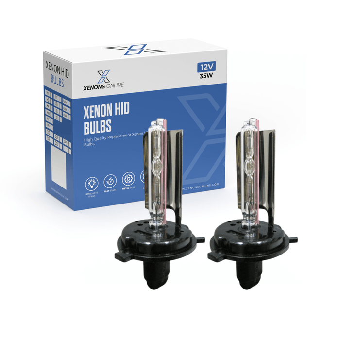 H4 Single Beam Xenon HID Bulbs (Pair) 8000K